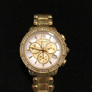 Judith Ripka Gold Tone Stainless Steel Watch